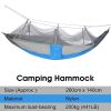 Travel Camping Hammock with Net Mosquito Lightweight Nylon Fabric