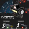 2 Packs Rechargeable Headlamp IPX4 Waterproof Headlight Flashlight