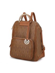 MKF Collection Cora Milan M Signature Trendy Backpack by Mia k (Color: Tan)