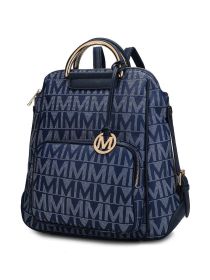 MKF Collection Cora Milan M Signature Trendy Backpack by Mia k (Color: Navy)