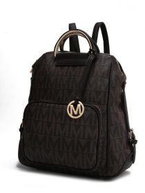 MKF Collection Cora Milan M Signature Trendy Backpack by Mia k (Color: Chocolate)