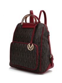 MKF Collection Cora Milan M Signature Trendy Backpack by Mia k (Color: Red)