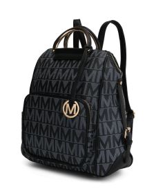 MKF Collection Cora Milan M Signature Trendy Backpack by Mia k (Color: Black)