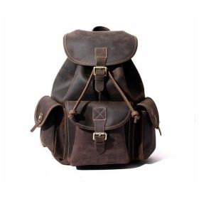 The Asmund Backpack | Genuine Leather Rucksack (Color: Dark Brown)