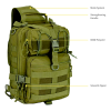 5L Unisex Medium Sling Shoulder Bag MOLLE Outdoor Daypack Backpack