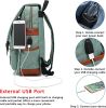 Vintage Laptop Backpack with USB Charging Port, Water Resistant Travelling Backpack