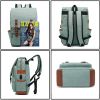 Vintage Laptop Backpack with USB Charging Port, Water Resistant Travelling Backpack