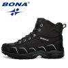 BONA New Trendy Design Men Hiking Shoes Anti-Skid Mountain Climbing Boot Outdoor Athletic Breathable Men Leather Trekking Shoes