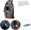 Vintage Laptop Backpack with USB Charging Port, Water Resistant Travelling Backpack